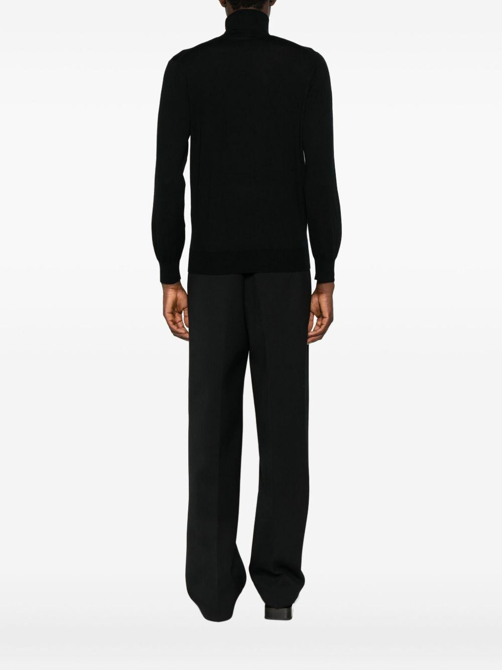 Maglione a collo alto in nero Kangra - uomo 