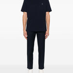 T-shirt a maniche corte in blu Brunello Cucinelli - uomo 
