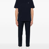 T-shirt a maniche corte in blu Brunello Cucinelli - uomo 