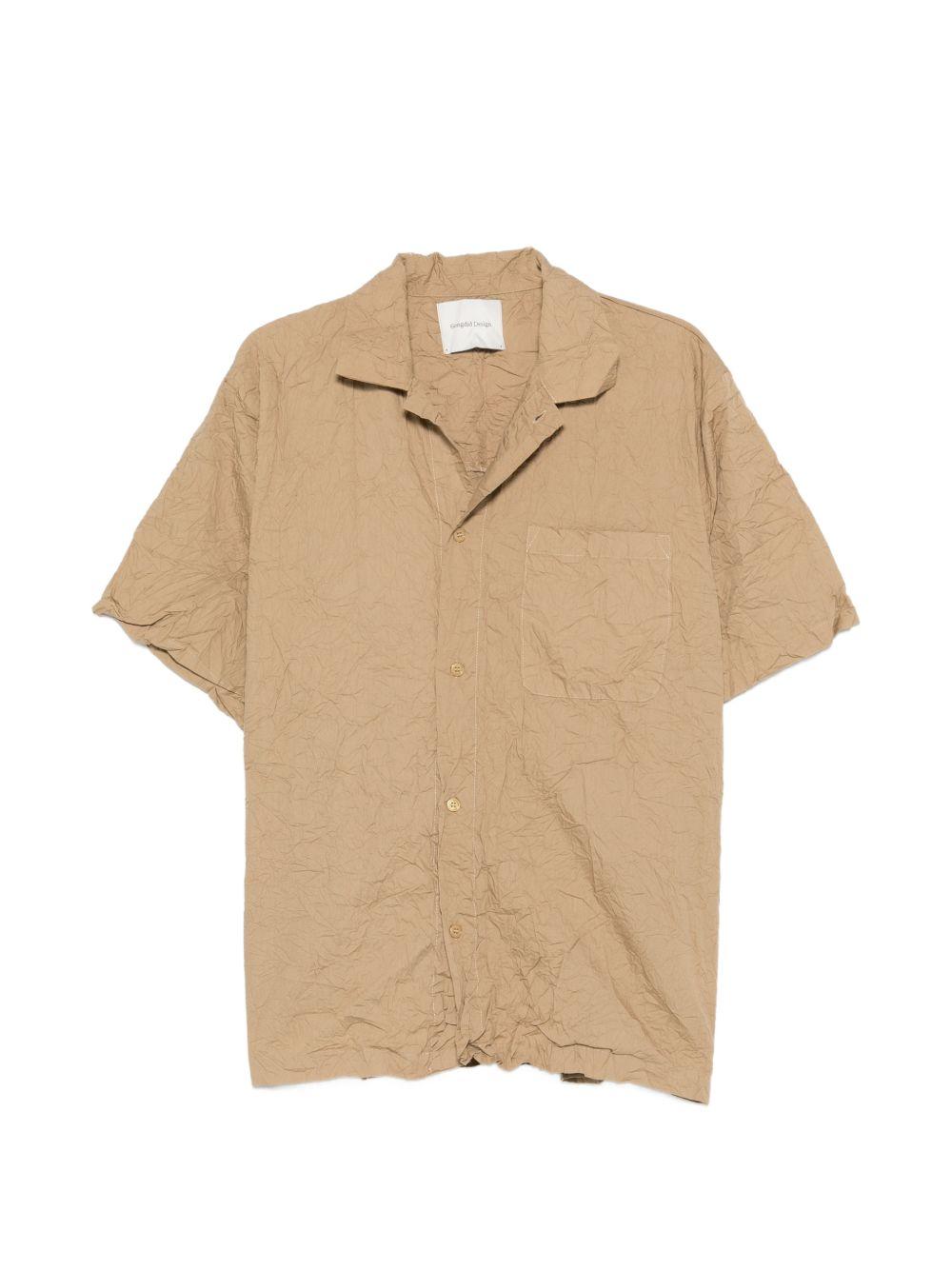 T-shirt con taschino in beige Gongdid design - uomo 