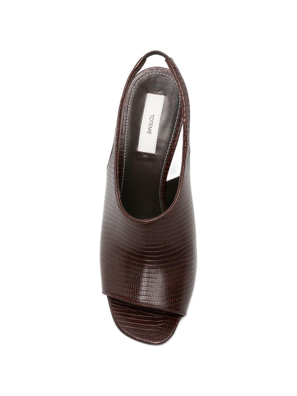 Sandali con cinturino e decorazione a forma di lucertola in marrone Toteme - donna 