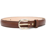 Cintura Rosette pelle marrone 