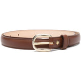 Cintura Rosette pelle marrone 
