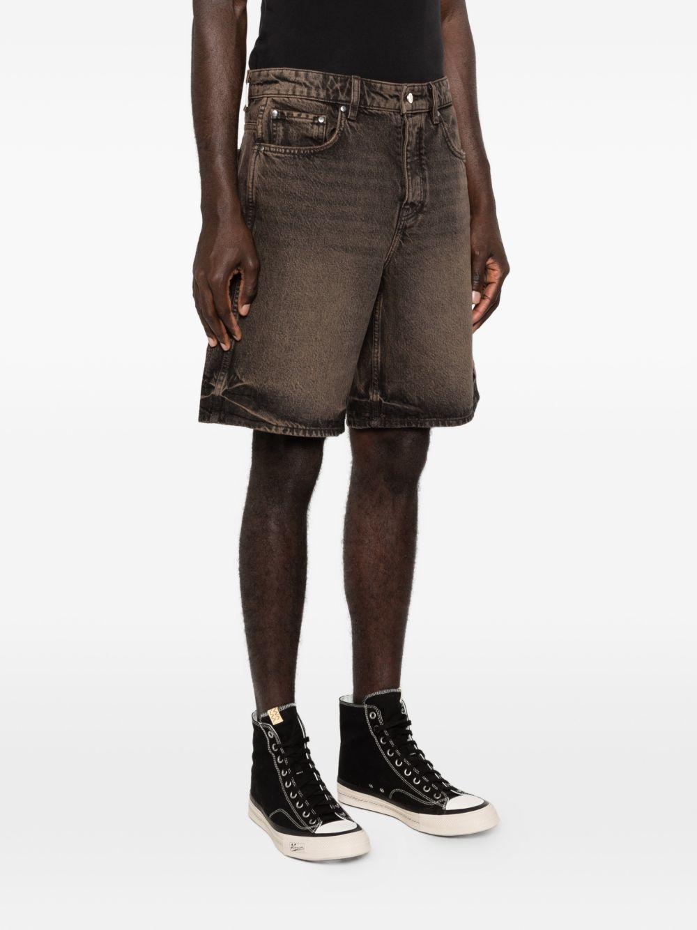 Shorts denim con cinque tasche in nero Represent - uomo 