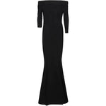 Abito lungo con spalle scoperte in nero Norma kamali - donna 