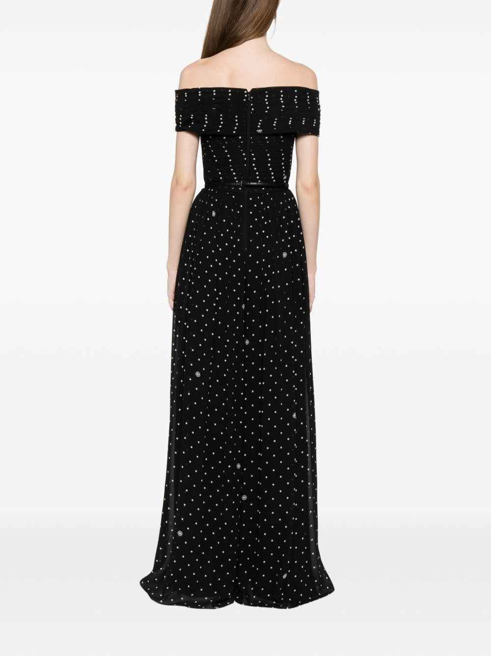 Abito lundo a pois in nero Elie Saab - donna 