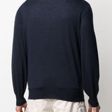 Maglione con mezza zip in blu 