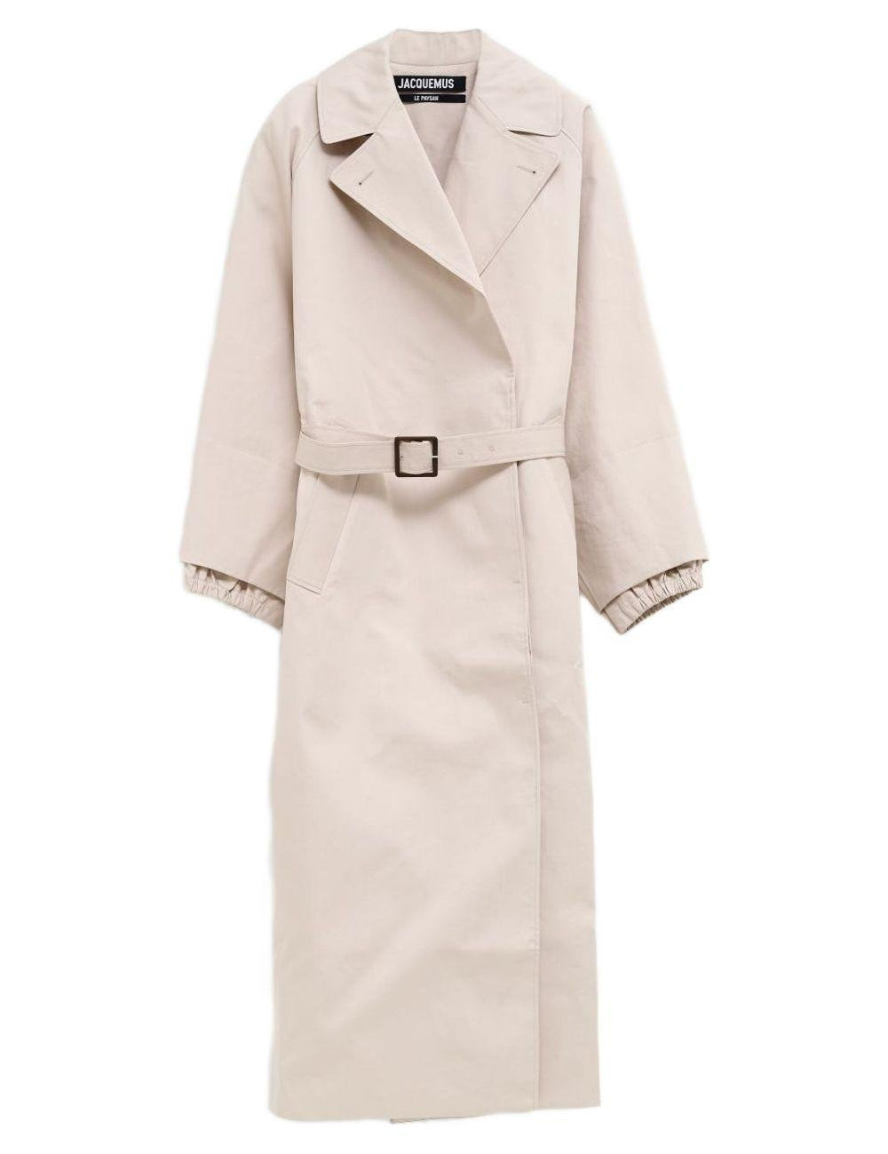 Trench le trench trapezi in bianco Jacquemus - donna 