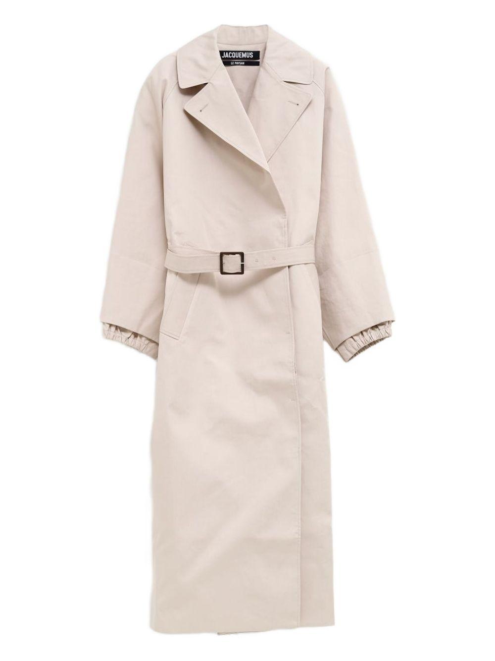 Trench le trench trapezi in bianco Jacquemus - donna 