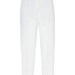 Pantaloni crop con dettaglio a righe in bianco Brunello cucinelli - donna 