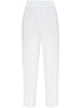 Brunello Cucinelli women's white striped detail crop trousers