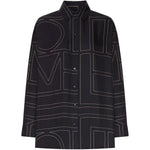 Camicia con logo in nero 