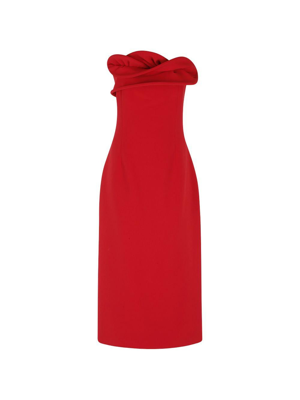 Abito senza spalline con volant in marrone Magda butrym - donna 