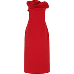 Abito senza spalline con volant in marrone Magda butrym - donna 