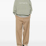 Pantaloni con logo brandy in marrone Carhartt wip - uomo 