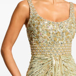 Abito Elixir lungo con paillettes in verde Jenny packham - donna 