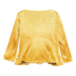 Top plisettato a maniche lunghe in oro Melitta baumeister - donna 