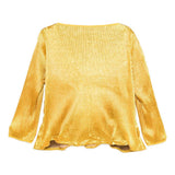 Top plisettato a maniche lunghe in oro Melitta baumeister - donna 
