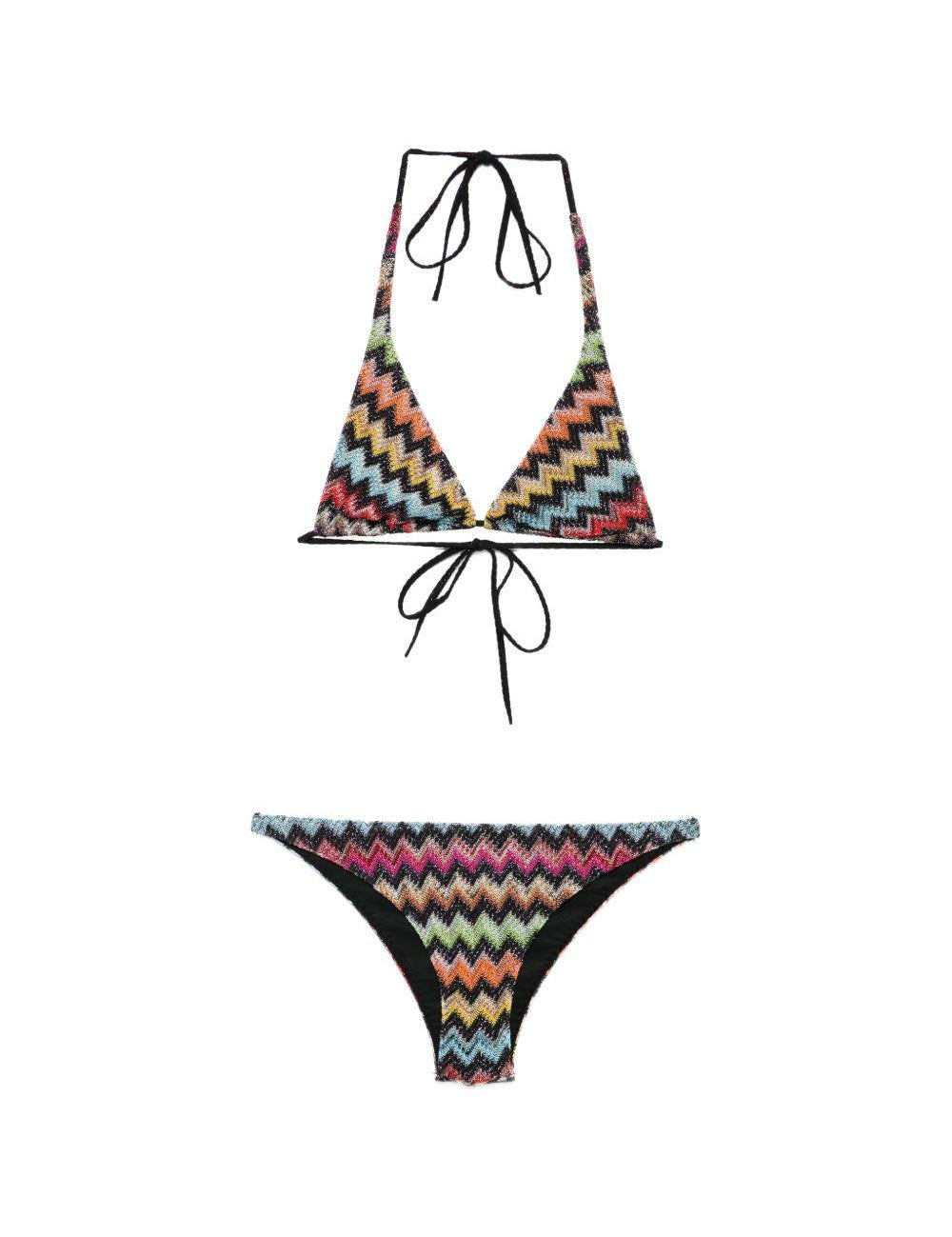 Bikini a zigzag in nero e multicolore Missoni - donna 