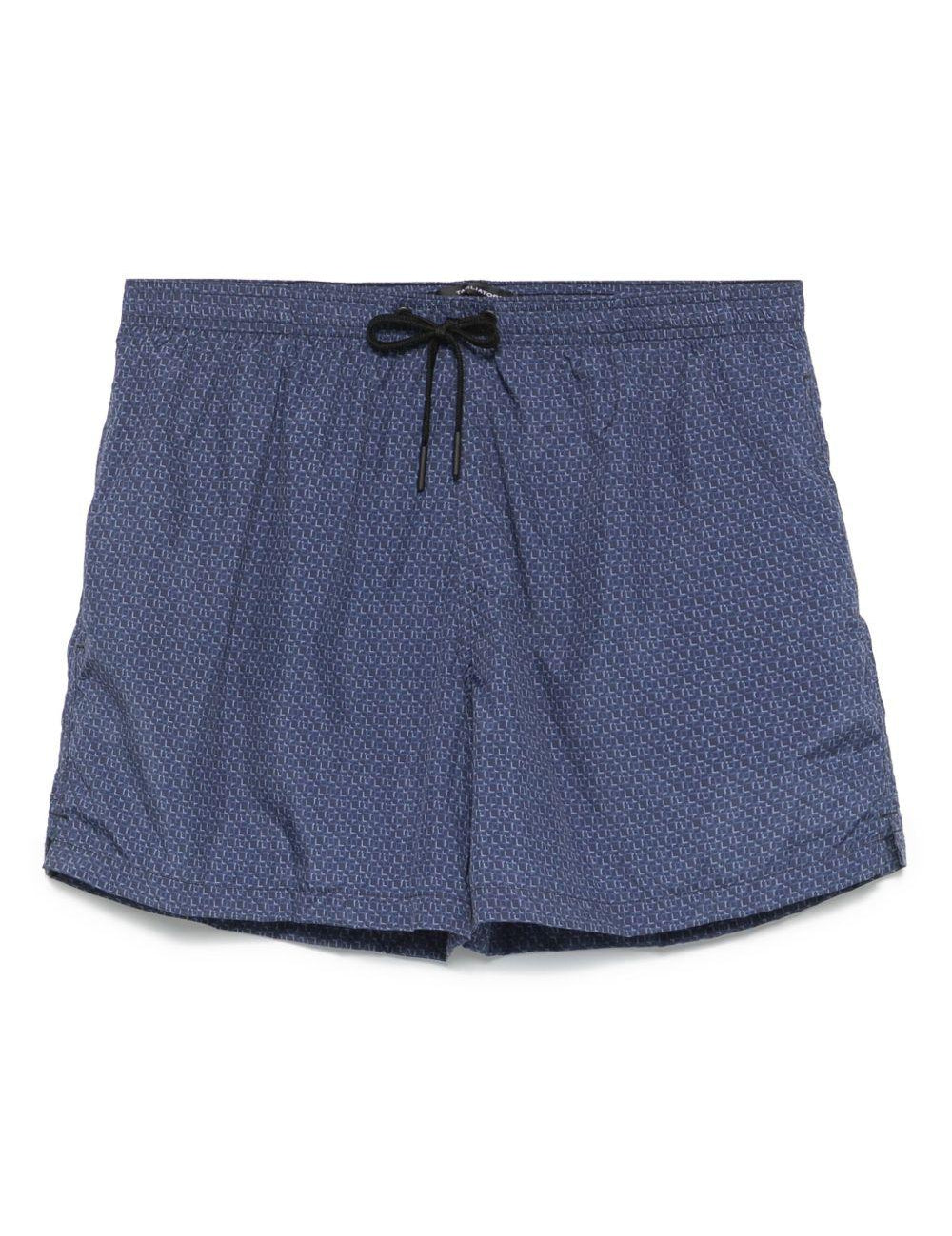 Costume da bagno con stampa in blu Tagliatore - uomo 