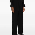 Pantaloni con pieghe in nero Forte forte - donna 