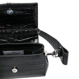 Borsa a spalla Hazel con logo in nero 