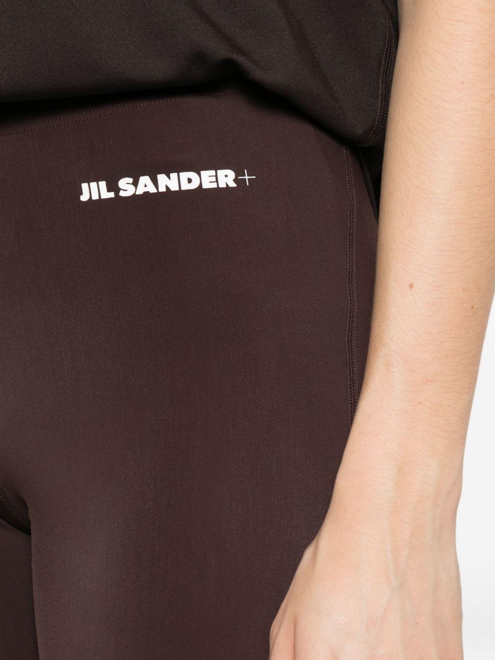 Leggings con logo in marrone Jil Sander - donna 