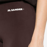 Leggings con logo in marrone Jil Sander - donna 