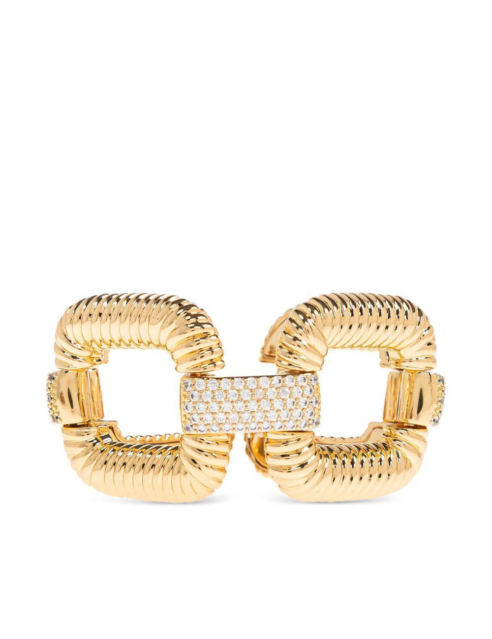 Bracciale a catena con cristalli color oro 