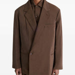 Blazer doppiopetto in marrone Lemaire - uomo 