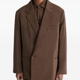 Blazer doppiopetto in marrone Lemaire - uomo 