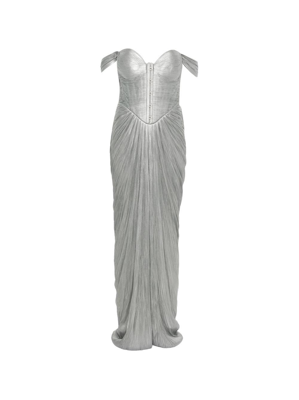 Abito maxi stephanie con cut-out in verde Maria lucia hohan - donna 