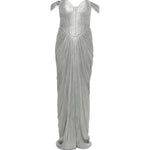 Abito maxi stephanie con cut-out in verde Maria lucia hohan - donna 