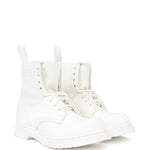 Stivaletti alti con lacci in bianco MM6 x Dr. Martens - donna 