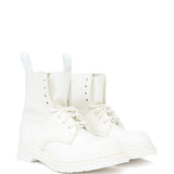Stivaletti alti con lacci in bianco MM6 x Dr. Martens - donna 