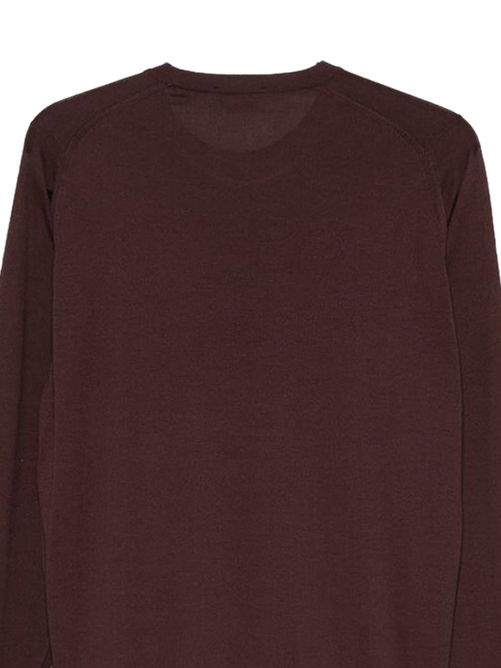 T-shirt a maniche lunghe rowland in marrone John smedley - uomo 