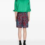 Shorts con stampa floreale piperi  in bordeaux 