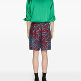 Shorts con stampa floreale piperi  in bordeaux 