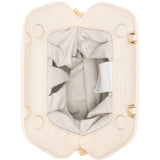 Clutch bios piccola con inserti in rafia in avorio e beige Themoirè - donna 
