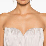 Top con ruches in avorio Giuseppe di morabito - donna 