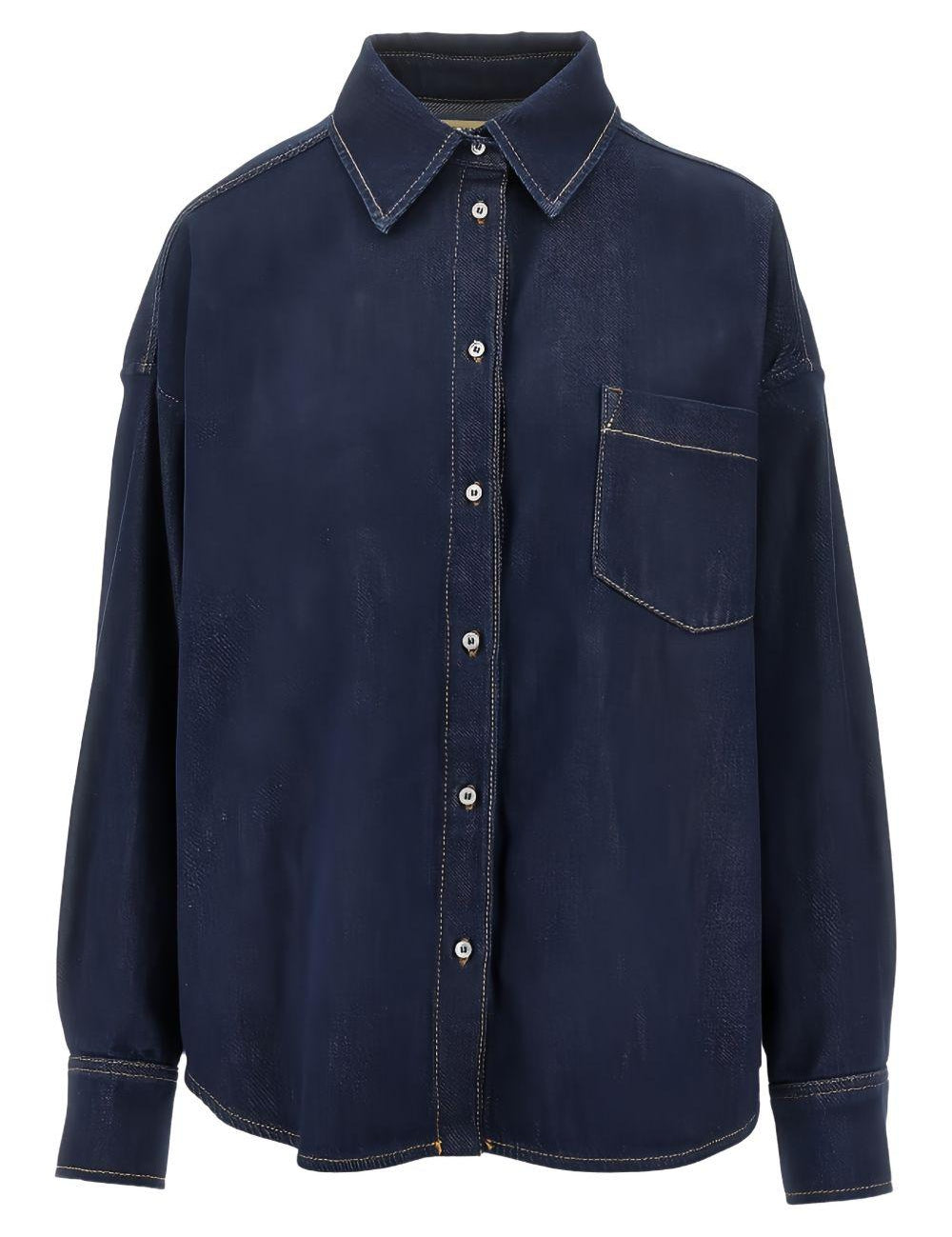 Foggia camicia in blu scuro Maxmara weekend - donna 