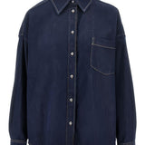 Foggia camicia in blu scuro Maxmara weekend - donna 