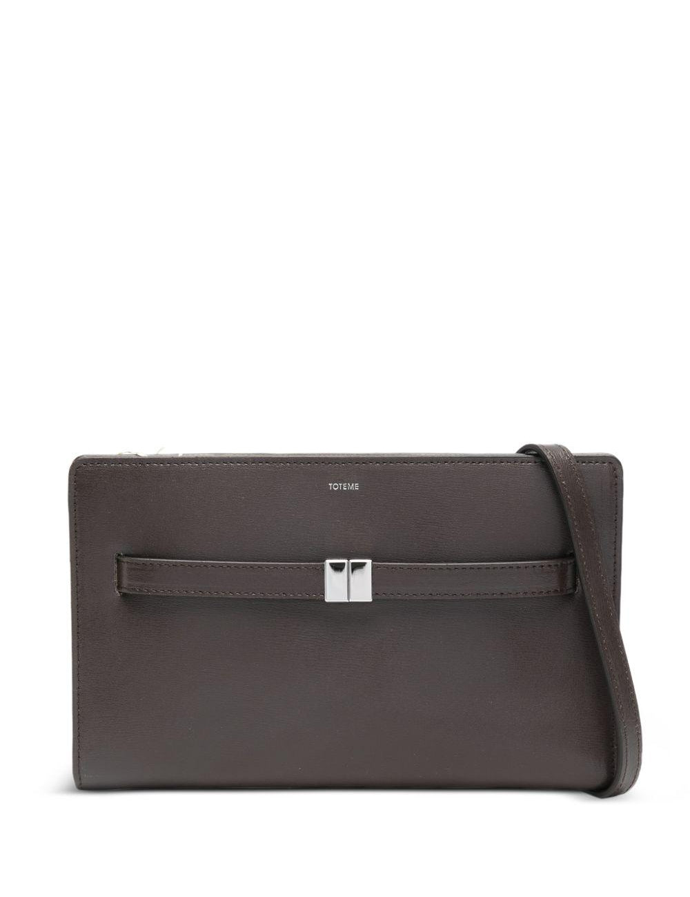 Borsa a spalla con logo in marrone Toteme - donna 