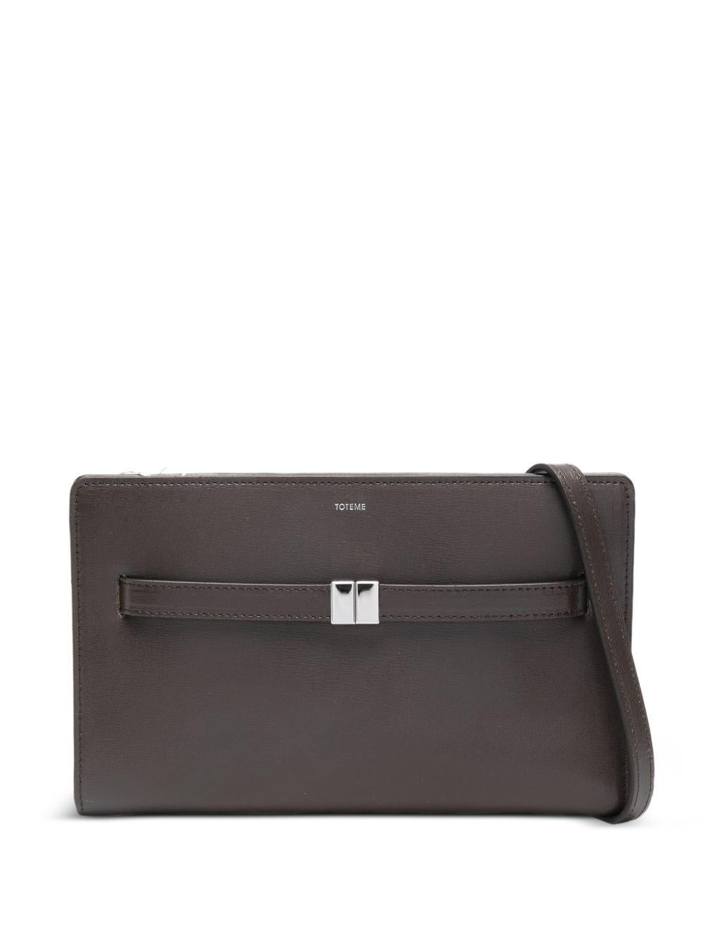 Borsa a spalla con logo in marrone Toteme - donna 