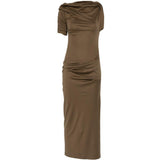 Abito con drapeggio la robe drapeado in verde Jacquemus - donna 