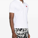 Polo con applicazione in bianco Comme des garcons play - uomo 