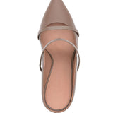 Mules Maureen 85 stiletto in nappa taupe 