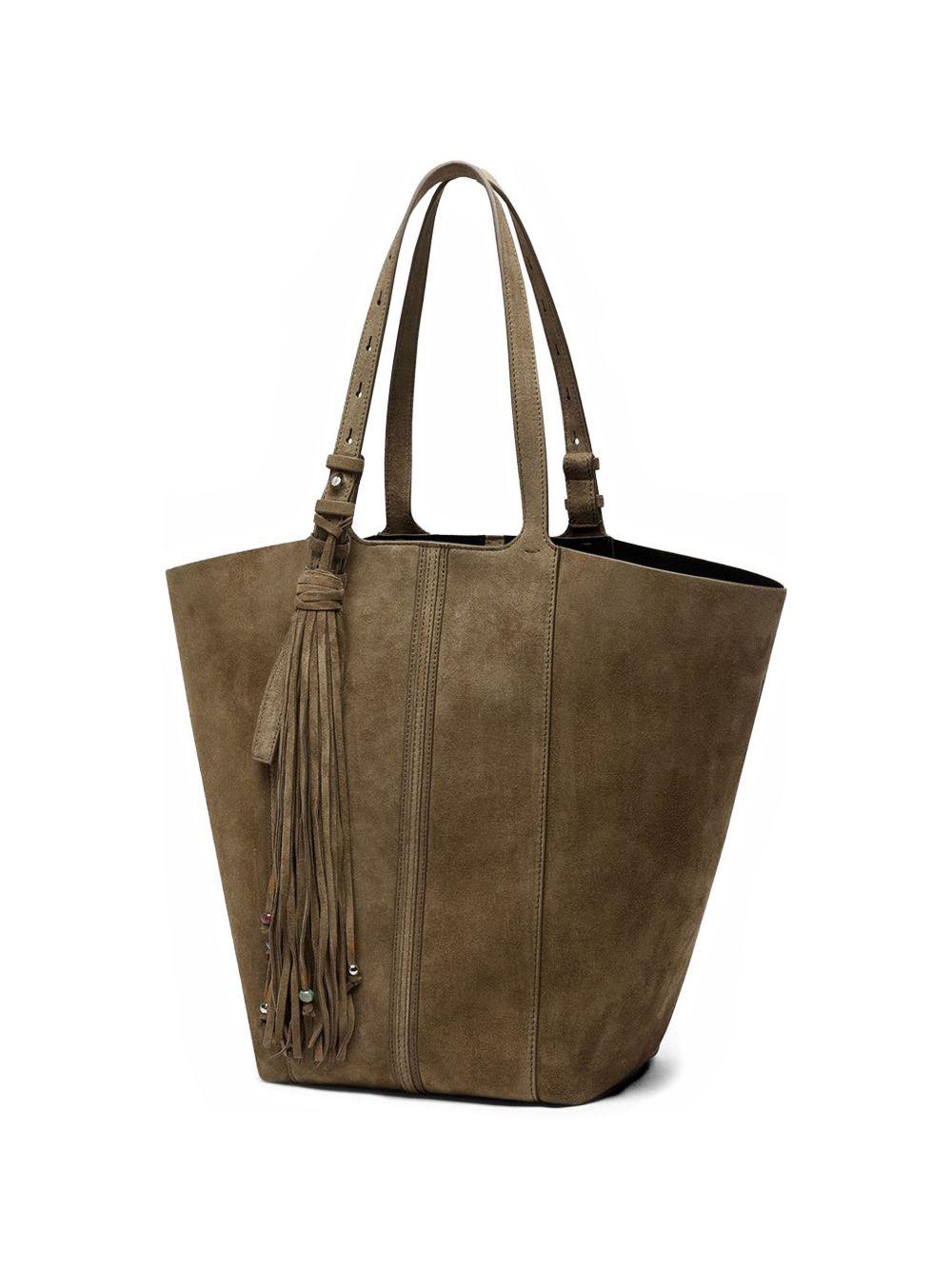 Borsa TOTE shopping 24.7 in pelle scamosciata marrone - Golden Goose - donna 