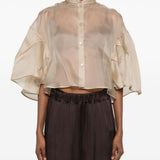 Blusa a strati con volant donna in nero Maxmara - donna 