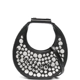 Borsa Goodnight Moon con borchie in nero Staud - donna 